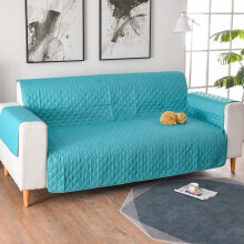 Housse de canapé matelassée réversible, résistante à l'eau, lavable, antidérapante et dotée de sangles élastiques – Compatible avec les