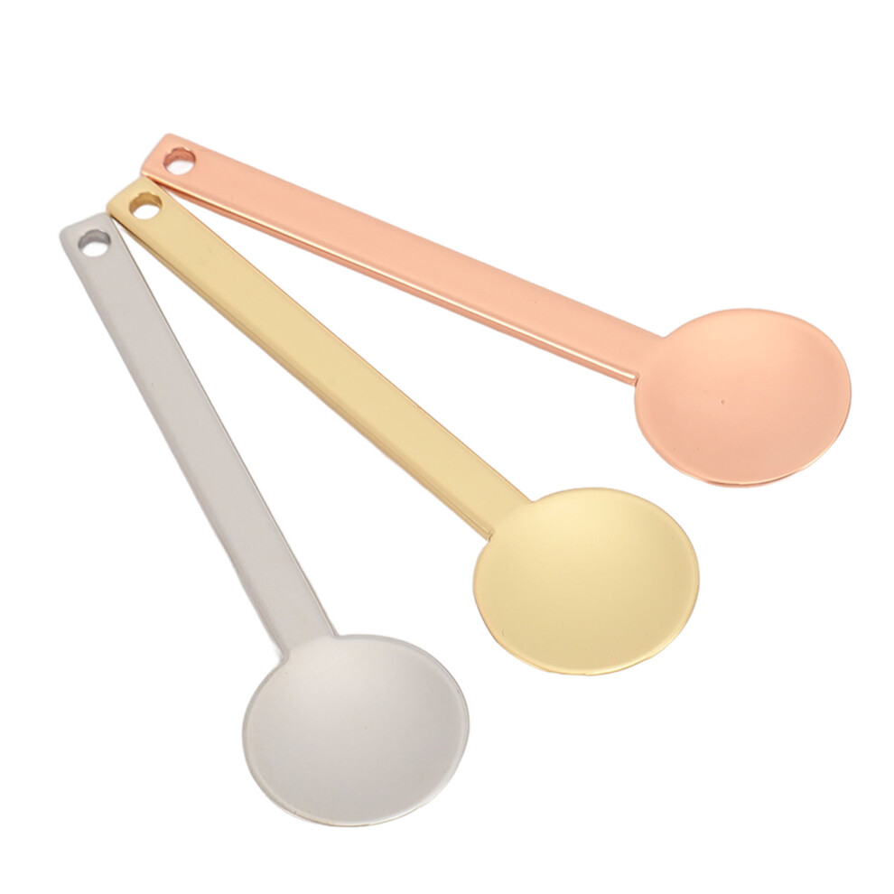 Set of 3 Round Metal Makeup Spatulas