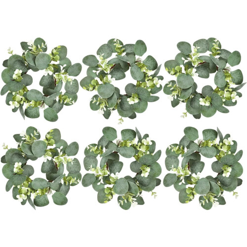6Pack9Inch Eucalyptus Wreaths