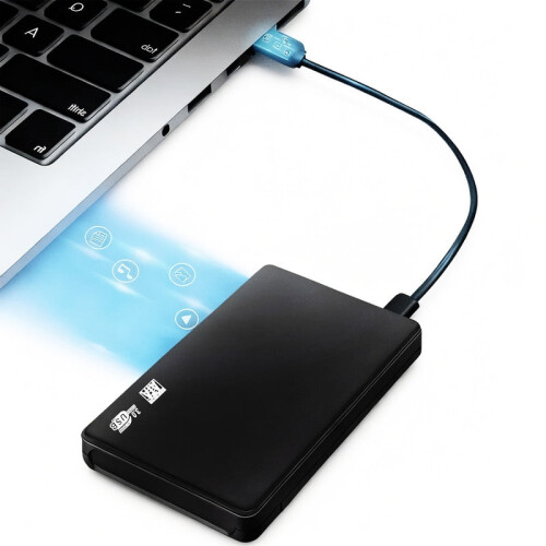 20TB ekstern USB 3.0 bærbar harddisk sort 1