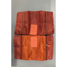 Portable Shoe Storage Box, Foldable Shoe Organizer Bag, Waterproof Material, for Travel, Gym, and Daily Use, Orange Color, by FAJHHA