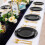 Platos desechables de plástico negro, 100 unidades 7