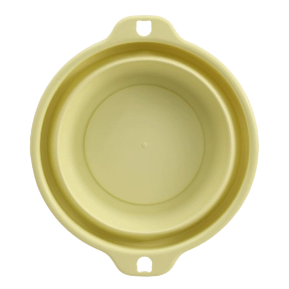 Foldable Wash Basin Portable Plastic Large Yellow 908436555142