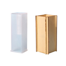 Moule en silicone pour vase cylindrique cuboïde, porte-stylo, moule de coulée époxy, vase à fleurs, moules en résine pour petits objets