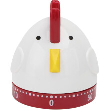 Simpatico timer meccanico da cucina a forma di gallo, con conto alla rovescia di 60 minuti, ideale per bambini, aule, casa e cucina – Compatibile