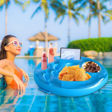HuaweiLyai Floating Pool Table – Inflatable Drink Holder, Beer Cooler Tray, Compatible with Pool & Beach