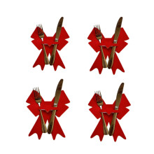 Placemats med hjärtformade bestick och tema för alla hjärtans dag, romantisk middagsbordsdekoration - 10-pack festtillbehör för par och