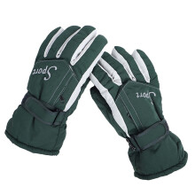 Waterdichte ski- en snowboardhandschoenen met thermische isolatie en touchscreenfunctie voor volwassenen, geschikt voor wintersporten (groen).