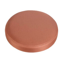 Housse de tabouret de bar ronde en cuir imperméable, 35 cm (13,78 pouces), marron
