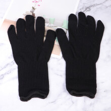 2 Pairs Hair Insulation Gloves Black Anti-scalding for Hair Professionals