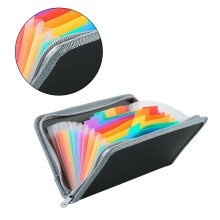 Classeur extensible à 13 compartiments, petit classeur accordéon pour cartes, chèques, reçus, coupons et tickets