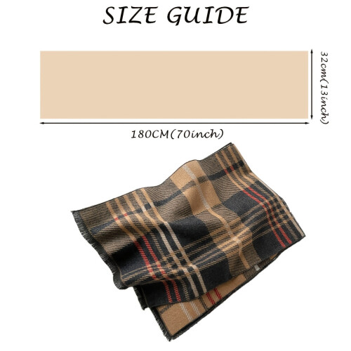 Herrhalsduk i ullblandning – Geometrisk stickning, 95 % polyester 5 % 2