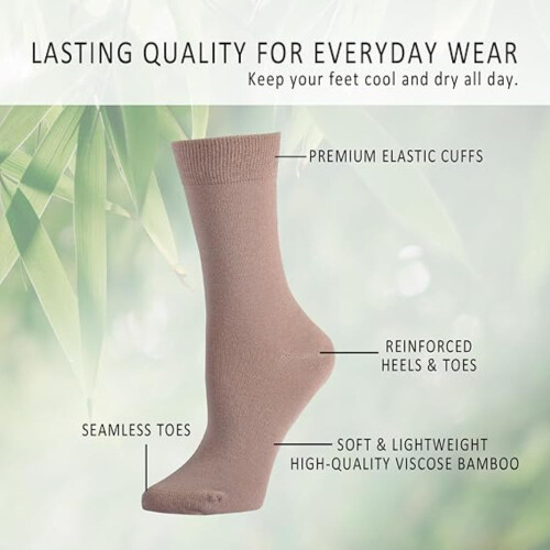 Women's Bamboo Viscose Dress Socks 6-Pair 1