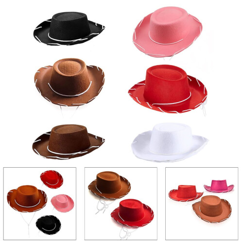 Cappello da cowboy in feltro per bambini, stile western, a tesa larga. 2