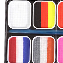 Gesicht- und Körperfarbenpalette, 12 Farben, leicht zu tragen, leuchtende Farben für Kinder & Erwachsene