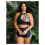 Plus size dame badedragt i leopardprint i 2 dele 2