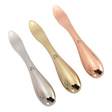 3 pièces de spatules de maquillage en alliage de zinc - cuillère à crème pour les yeux