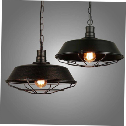 Retro Industriel Loftlampe Jern Grydeskærm 2