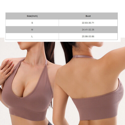 Σουτιέν χωρίς λάστιχο και halter neck, με βαθύ V και ρυθμιζόμενο δέσιμο – Κατάλληλο για 2