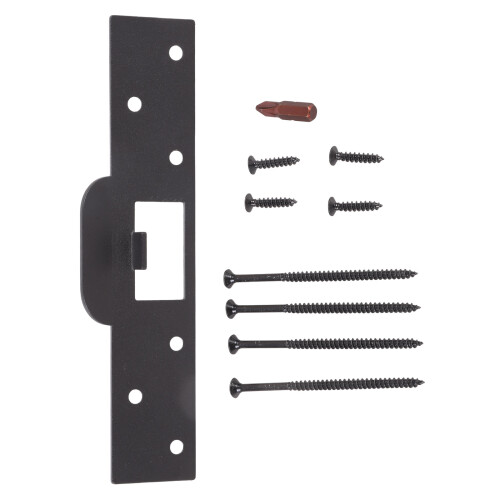 Reinforced Door Strikes Plate For Cabinet Security-Black
