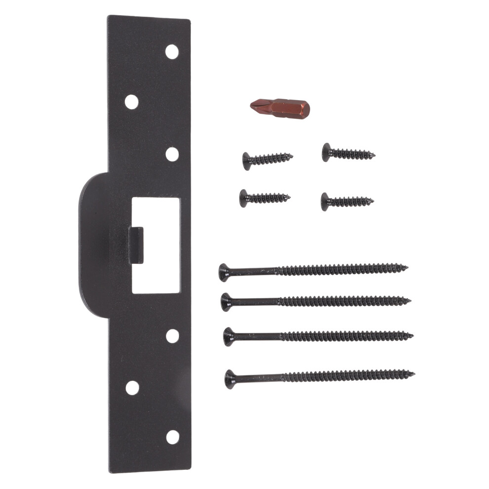 Reinforced Door Strikes Plate For Cabinet Security-Black 7627001446786