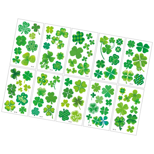 10pcs Four Leaf Clovers Designs Sticker Quick Application for-1