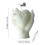 Vela aromática con forma de corazón – Blanca, 10 cm 2