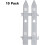 White Plastic Christmas Tree Fence Decorations 10 pcs 2