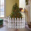 White Plastic Christmas Tree Fence Decorations 10 pcs 5