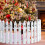 White Plastic Christmas Tree Fence Decorations 10 pcs 8