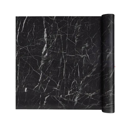 Selbstklebende Wandfolie Marmor Schwarz 40x300