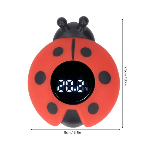 Baby-Badethermometer LED Marienkäfer IP67 Wasserfest, 8x9,5cm 1