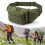 Sac banane en nylon ajustable vert OD pour la course 1
