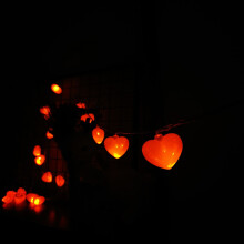 Valentine's Day Fairy String Lights – 5 ft, 10 LED Red Heart, Battery Operated, Twinkle Lights for Wedding, DIY, Indoor, Christmas &