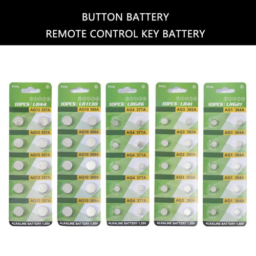 10pcs 1.55V LR1130 LR41 LR44 Button Batteries For Watch Function And Toy 2