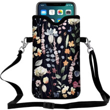 Neopren crossbody-telefonveske 7,5 x 4,5 tommer
