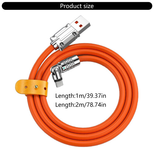 Καλώδιο γρήγορης φόρτισης USB σε USB C Καλώδιο ορθής γωνίας με περιστρεφόμενη κεφαλή 2