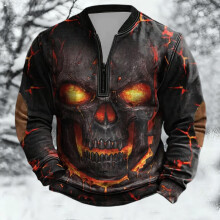 Age Norse Mythology Midweight Pullover Sweater For With Half Zip Neck Design