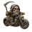 Estátua de resina do Ceifador em motocicleta, 18 cm (7 polegadas) 1
