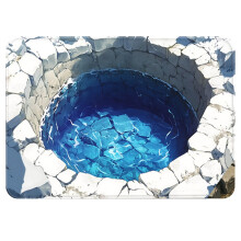 3D-optinen illuusiomatto – pohjaton reikäsuunnittelu, liukumaton, pestävä, 35,43" x 23,62", olohuoneeseen, makuuhuoneeseen, toimistoon,