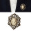 Broche camée en filigrane doré antique 2