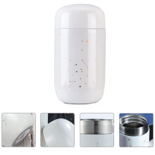 Tasse isotherme en acier inoxydable blanc pour tous les âges, avec double paroi thermique