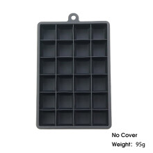 Avec ou sans couvercle - Bac à glaçons carré en silicone 24 alvéoles - Outil de bar et de cuisine - Moule à glaçons pour cocktails - Accessoire