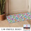 Easter rainbow bunny door mat white 16x47 inch 3