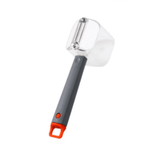 Éplucheur à légumes en acier inoxydable – Lame unique, manche long, couleurs assorties (vert/blanc/orange) – Indispensable en cuisine pour les