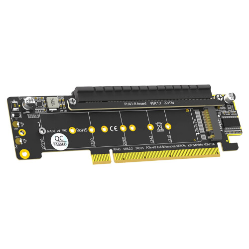 Διαχωριστής καρτών επέκτασης PCIe4.0 X16 Υποδοχή σε δύο θύρες Σύνδεση 4X Προσαρμογέας