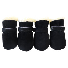 4pc Antiskid Puppys Shoes Windproof Winter Pet Dog Anti-slip Snow Booties Footwear Thick Warm for Outdoor Sock Booties