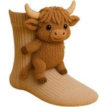 Chaussettes 3D tricotées avec des animaux, chaussettes de Noël originales et amusantes, chaussettes tricotées au crochet avec un adorable