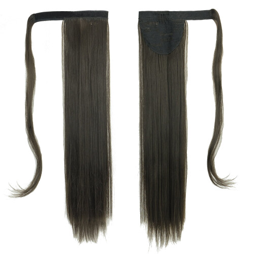 Soowee Straight Black Blonde Wrap Around Ponytail Extensions Little Pony Tail Συνθετικά Μαλλιά Πιπίλα