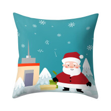 Housse de coussin de Noël AnuirheiH en polyester 45 x 45 cm, avec fermeture éclair, décoration hivernale pour canapé, lit, fauteuil, voiture –